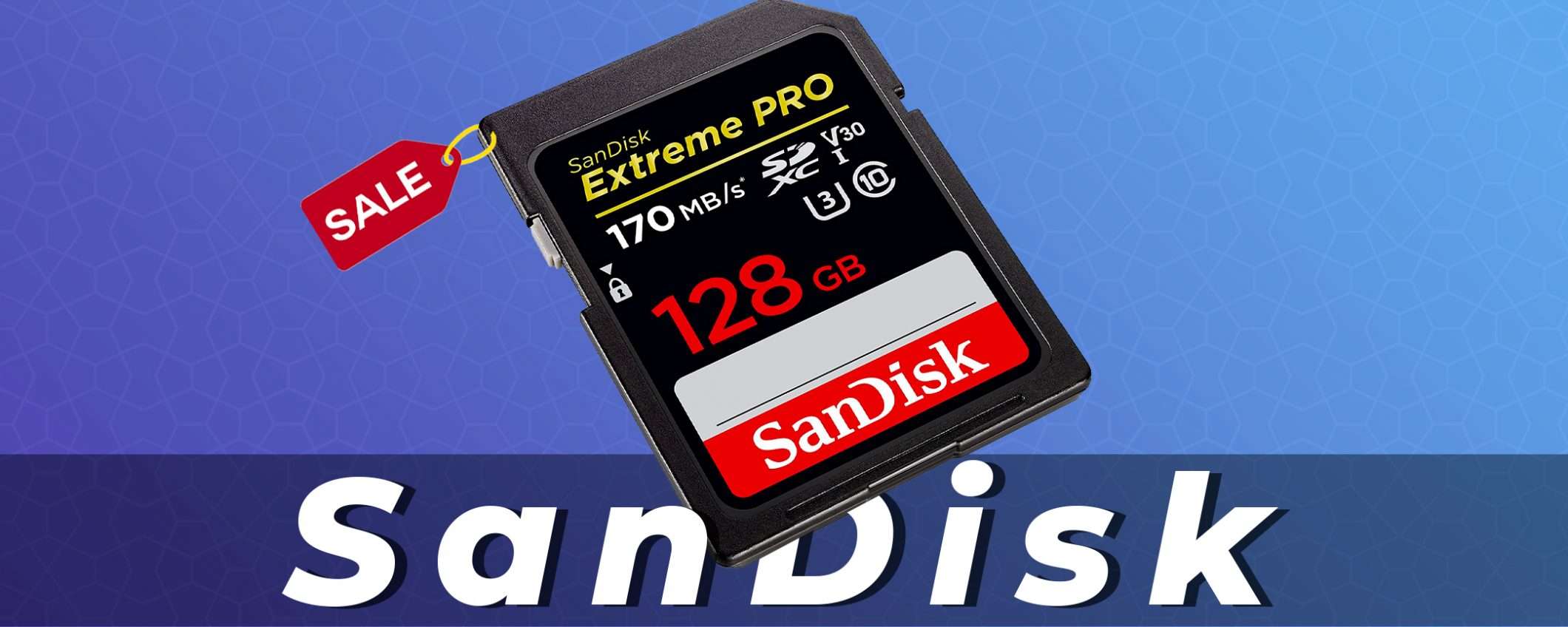 SD SanDisk Extreme Pro da 128GB in offerta su Amazon
