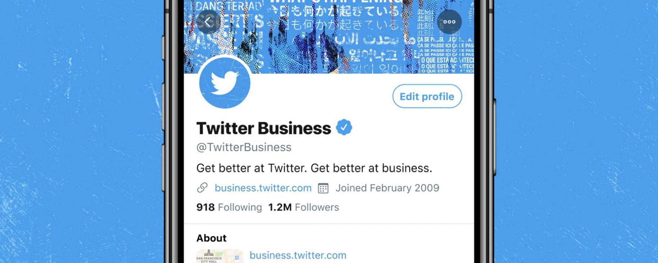 Twitter, al via i test sui profili business