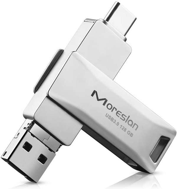 Chiavetta USB 3.0 128GB Moreslan USB Type-A Type-C micro USB - 1