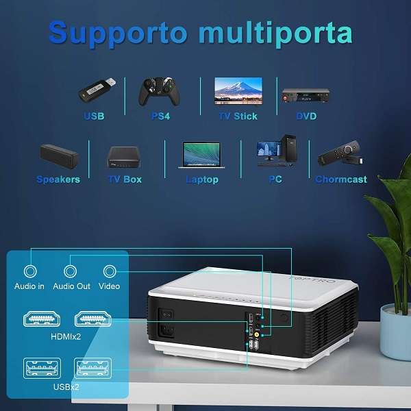Proiettore Full HD Wi-Fi Bluetooth TopTro TR82 - 1