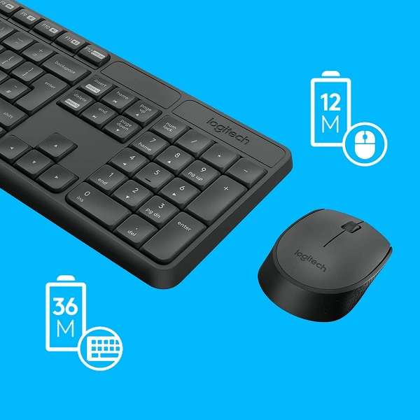 Kit Mouse e Tastiera Wireless Logitech MK235 - 1