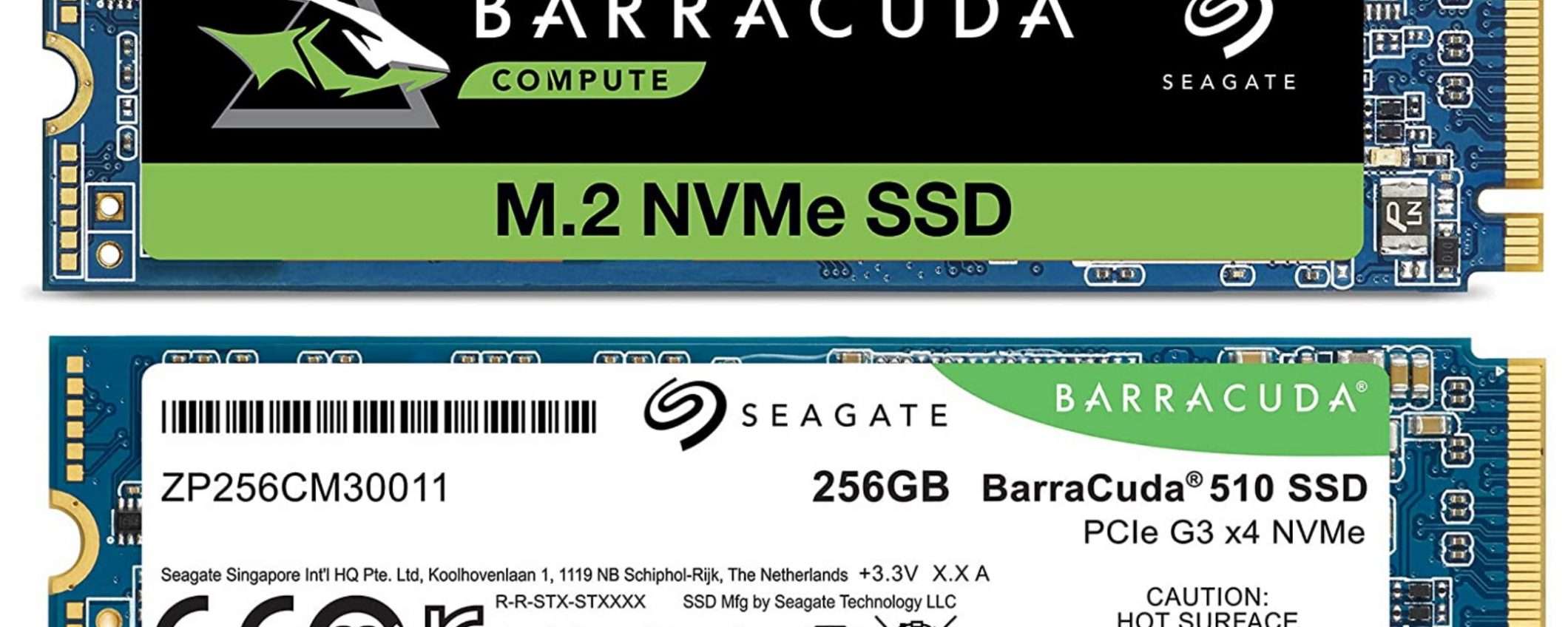SSD NVMe Seagate Barracuda 256GB al minimo storico