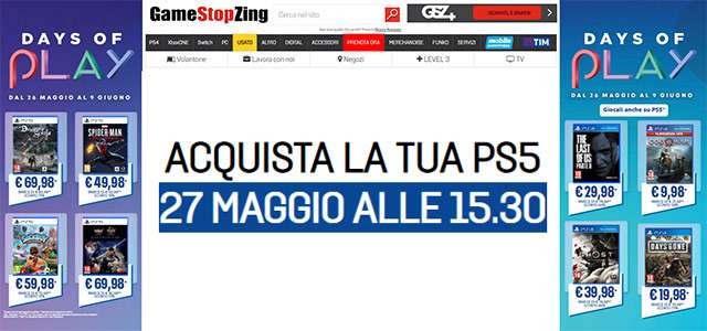 Il PS5 Drop di GameStop del 27 maggio