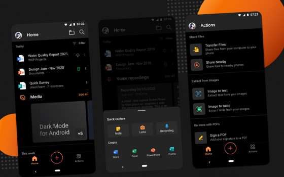 Office: Microsoft porta la Dark Mode su Android