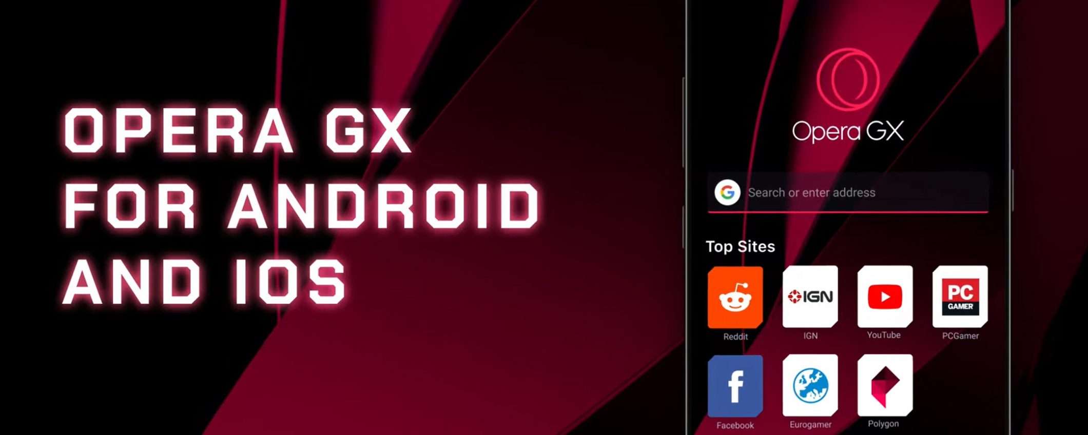 Il browser Opera GX arriva su Android e iOS