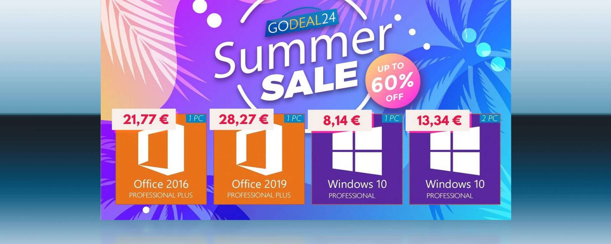 Saldi di maggio: Windows 10 a 6€, Office solo 15€