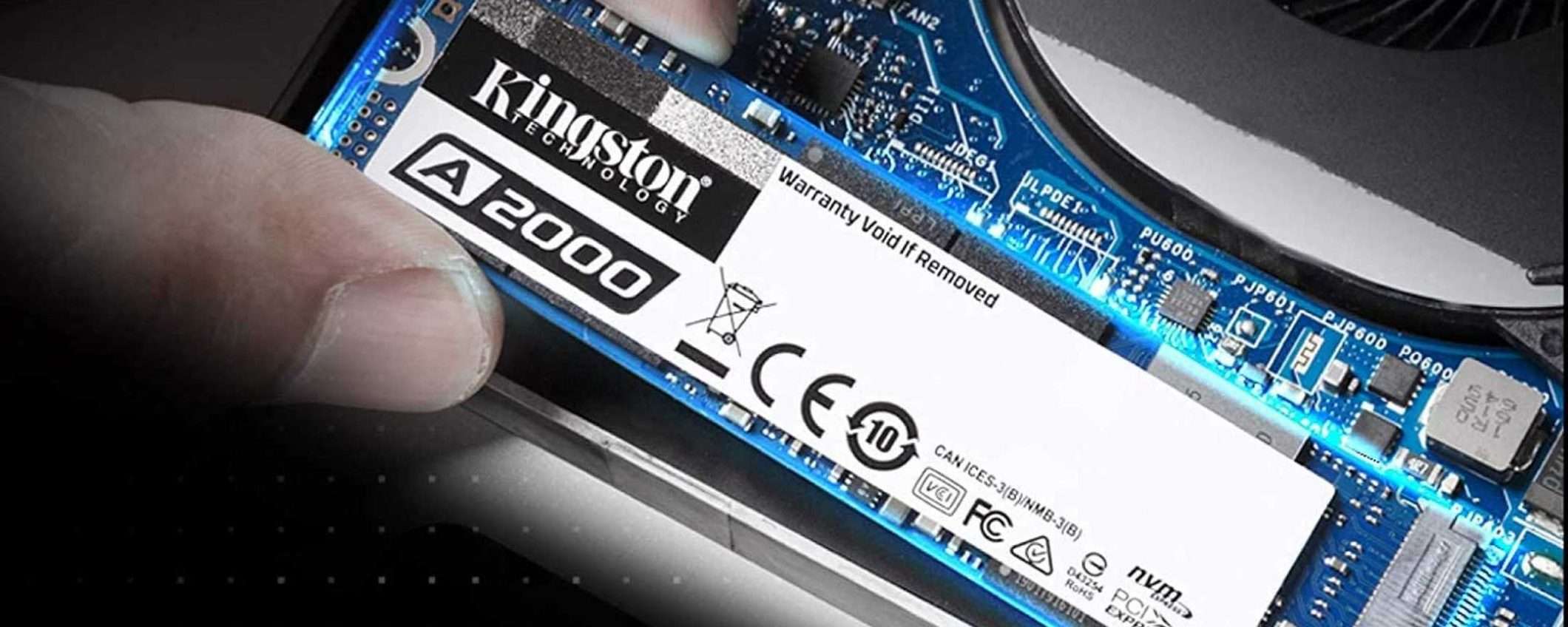 Kingston A2000: SSD da 250 e 500 GB in offerta