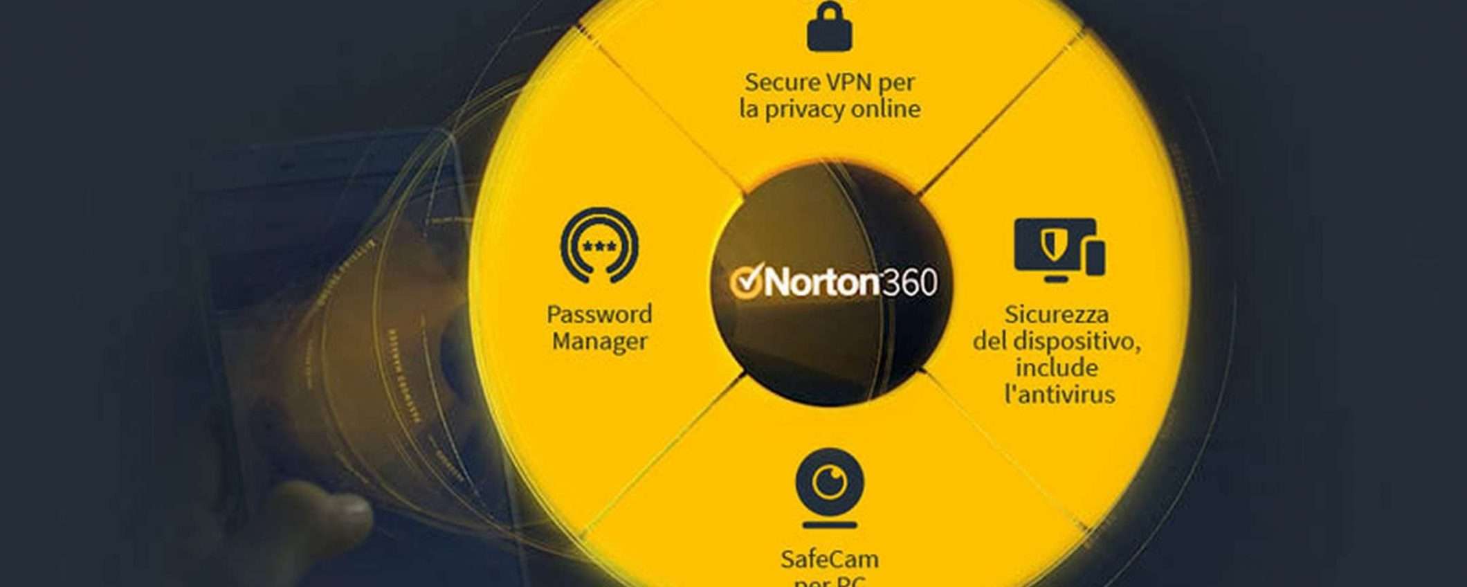 Norton 360 Deluxe 2021: sconto del 68% per un anno