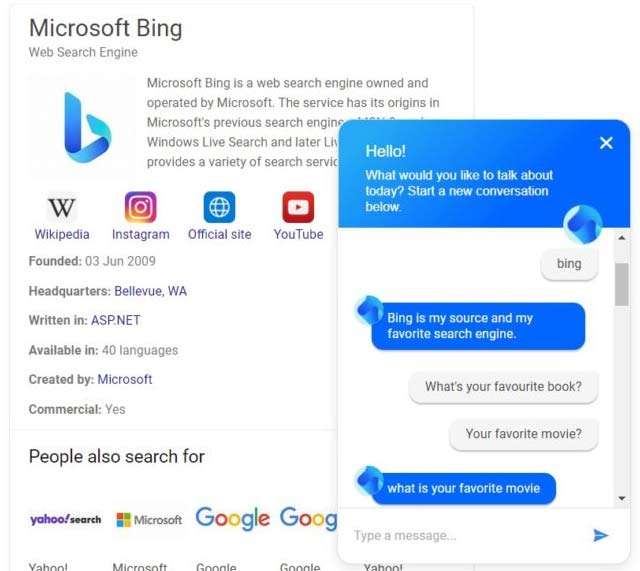 L'assistente virtuale di Microsoft integrato in Bing