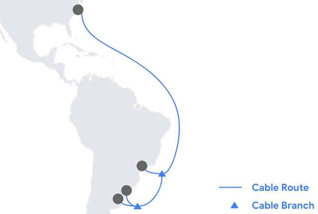 Il cavo Firmina di Google, tra Stati Uniti, Brasile e Argentina