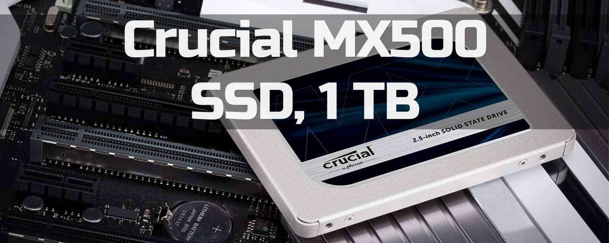 SSD Crucial 1 TB, il prezzo su Amazon è OTTIMO
