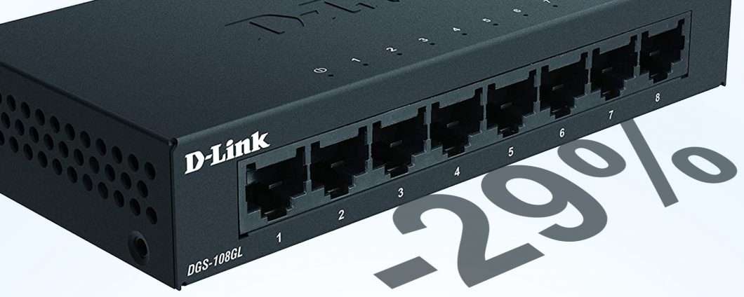 D-Link, 8 porte Gigabit per uno switch in sconto extra