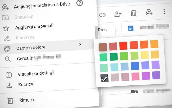 Google Drive colora le cartelle condivise