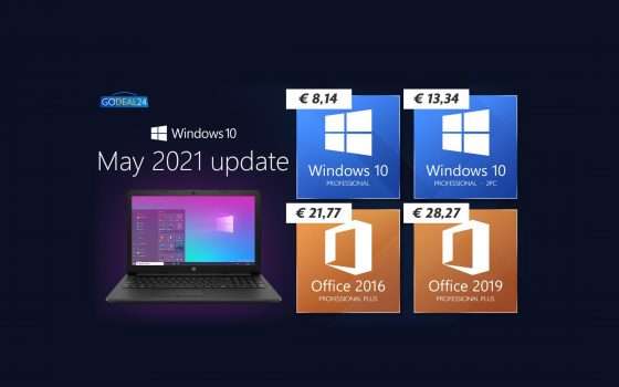 Windows 10 per sempre a soli 6€; Office da soli 15€