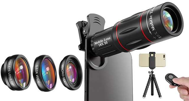 Il kit di lenti fotografiche per smartphone di APEXEL