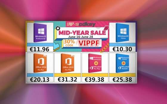 Sconti e premi VIP-SCDkey: Windows 10 PRO OEM key a 11€
