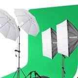 Luce, telo verde e creatività: kit per foto e video
