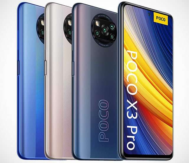 Lo smartphone POCO X3 Pro nelle sue tre colorazioni