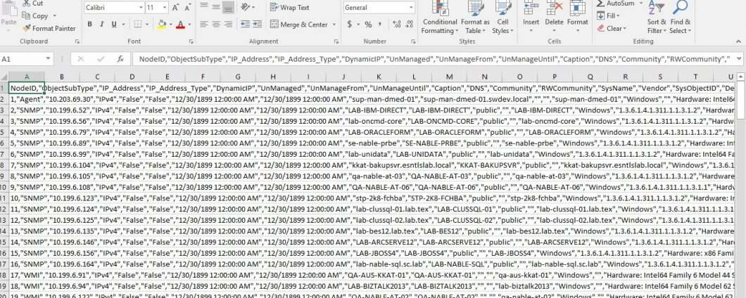 visualizzare con excel un file CSV visualizzare con excel un file CSV