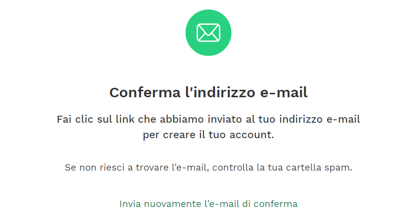 conferma iscrizione bitpanda