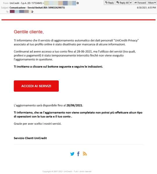 Phishing Unicredit