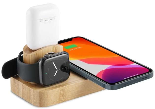 Caricatore wireless in bambù Caricatore wireless in bambù