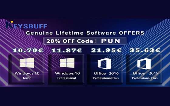 Keysbuff, licenze a vita: Windows 10 a 11€, Office a 18€