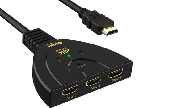 Moltiplica le porte HDMI del tuo televisore x3 con lo switch HDMI in offerta