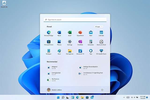 Windows 11, Insider Preview Build 22000.65: il campo di ricerca nel menu Start
