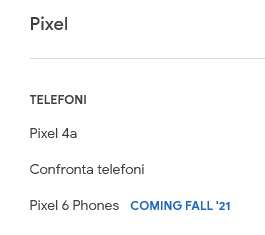 Google Pixel 6 Italia