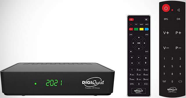 DiGiQuest G9, decoder DVB-T2 con media player e doppio telecomando