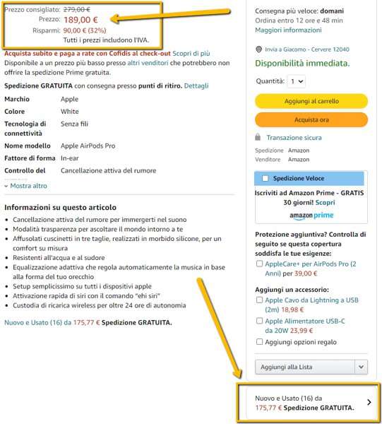 Amazon Warehouse: dove cliccare