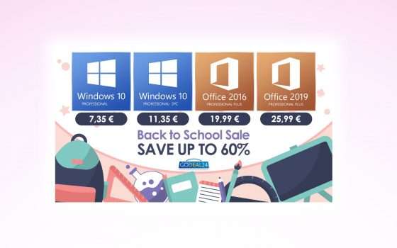 Windows 10 a 7 euro col Back To School di Godeal24
