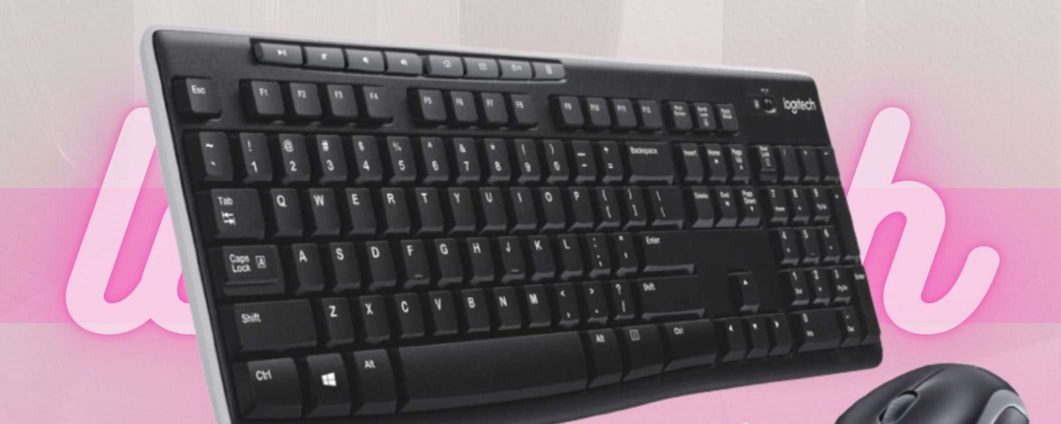 Con Logitech hai mouse e tastiera wireless a meno di 20€