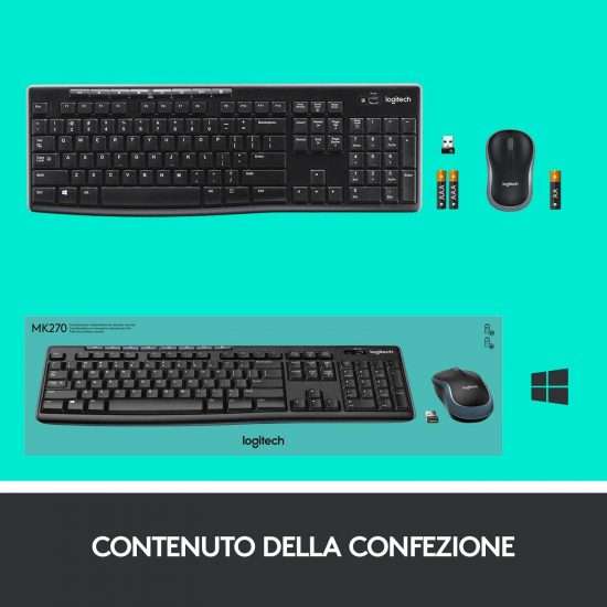 logitech kit tastiera e mouse