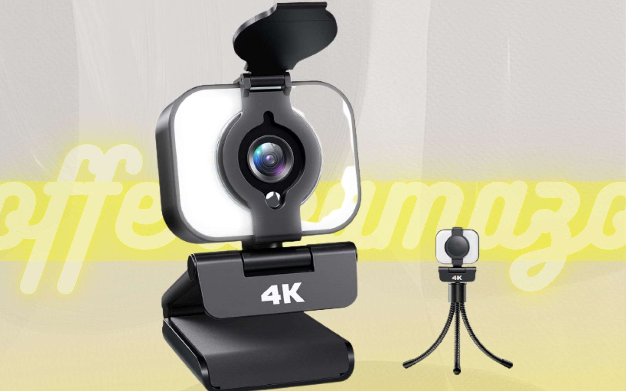 Webcam 4K con ring light incorporata e tanto ancora (OFFERTA)