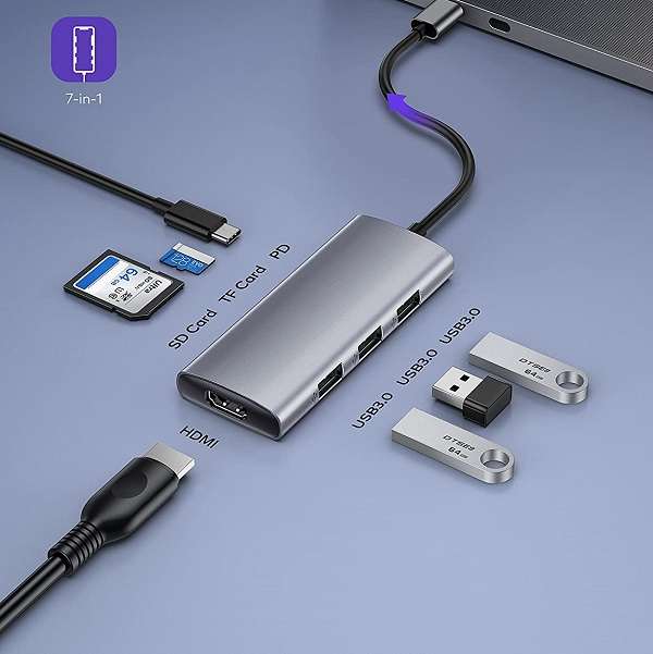 HUB USB-C 7 in 1 "Generic" - 1