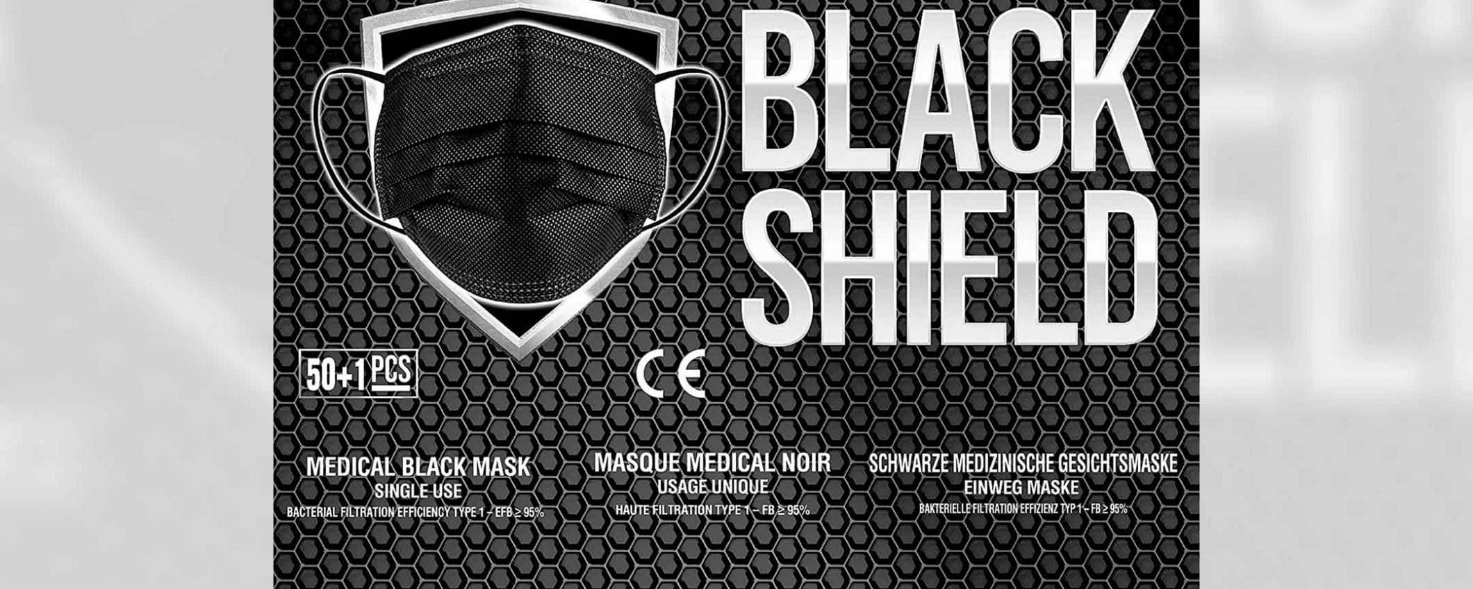 50 mascherine chirurgiche Black Shield in offerta
