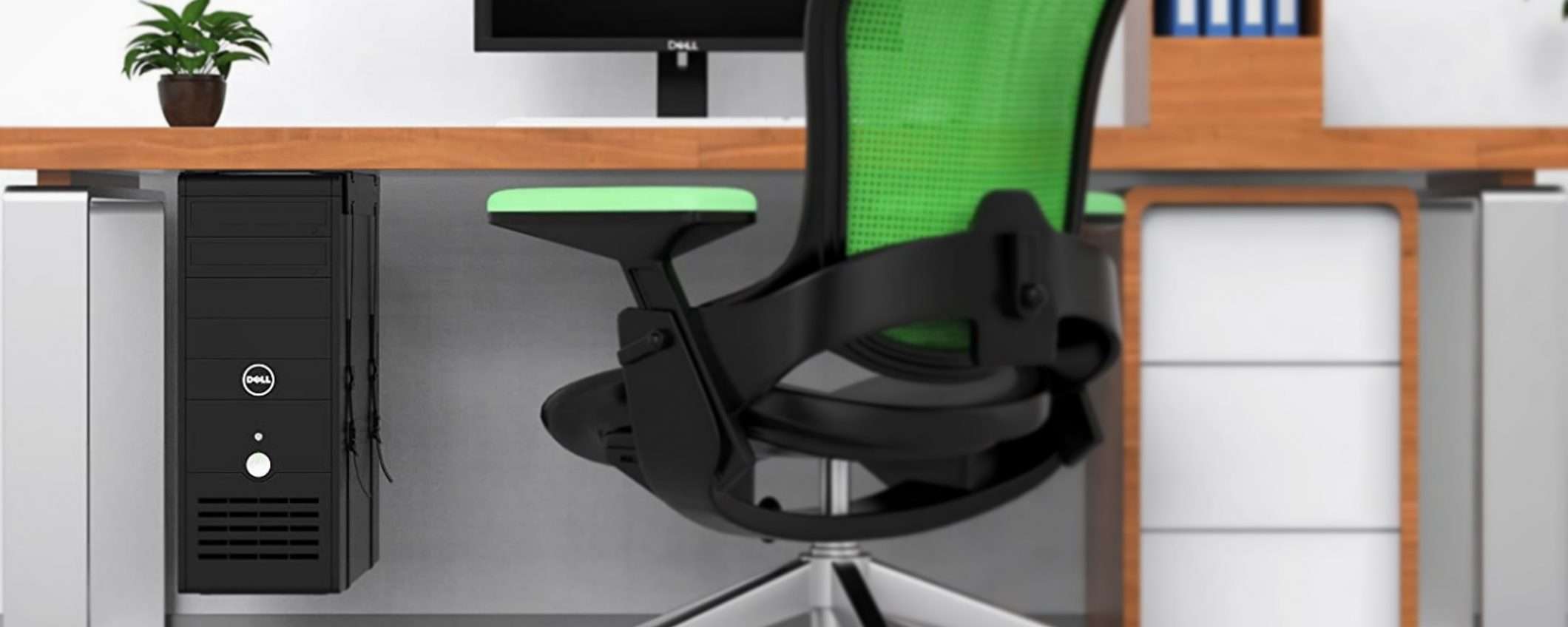 Hai mai pensato di appendere il PC sotto la scrivania?