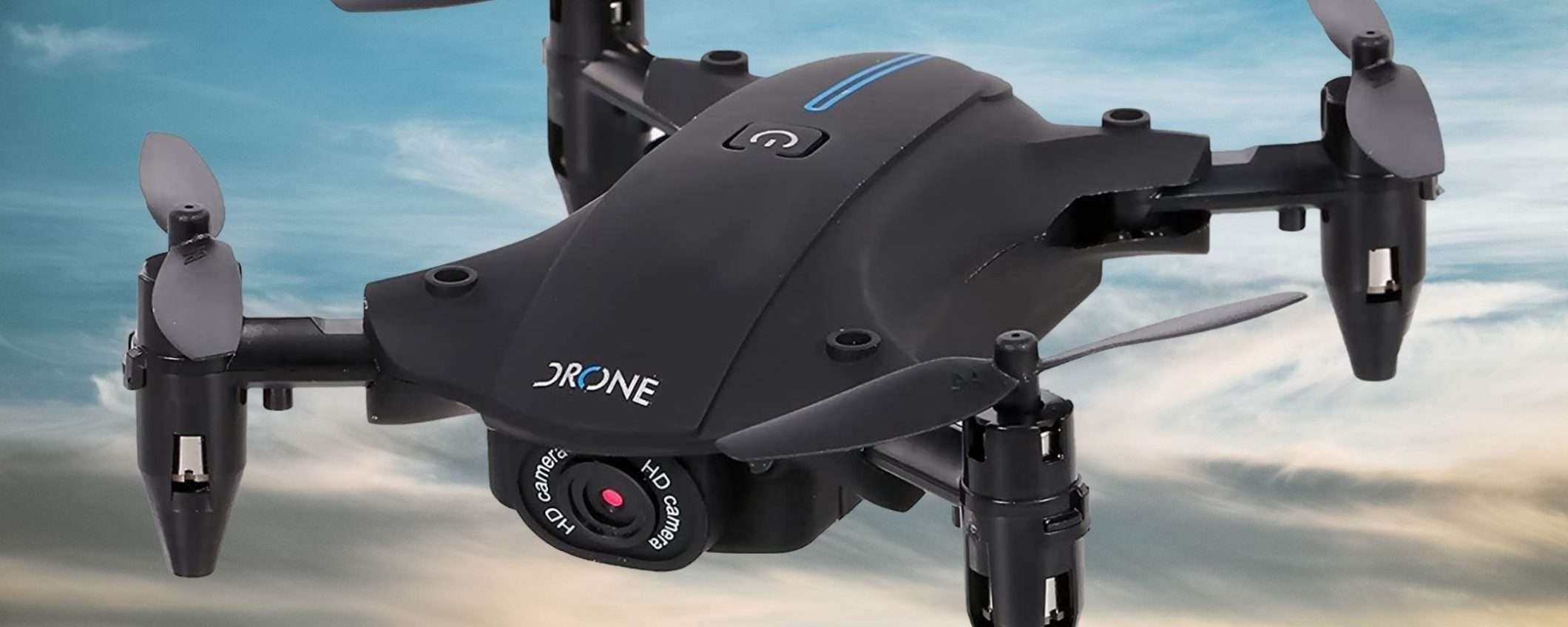 Drone 4K facile da pilotare: gioiellino a prezzo WOW (30€)