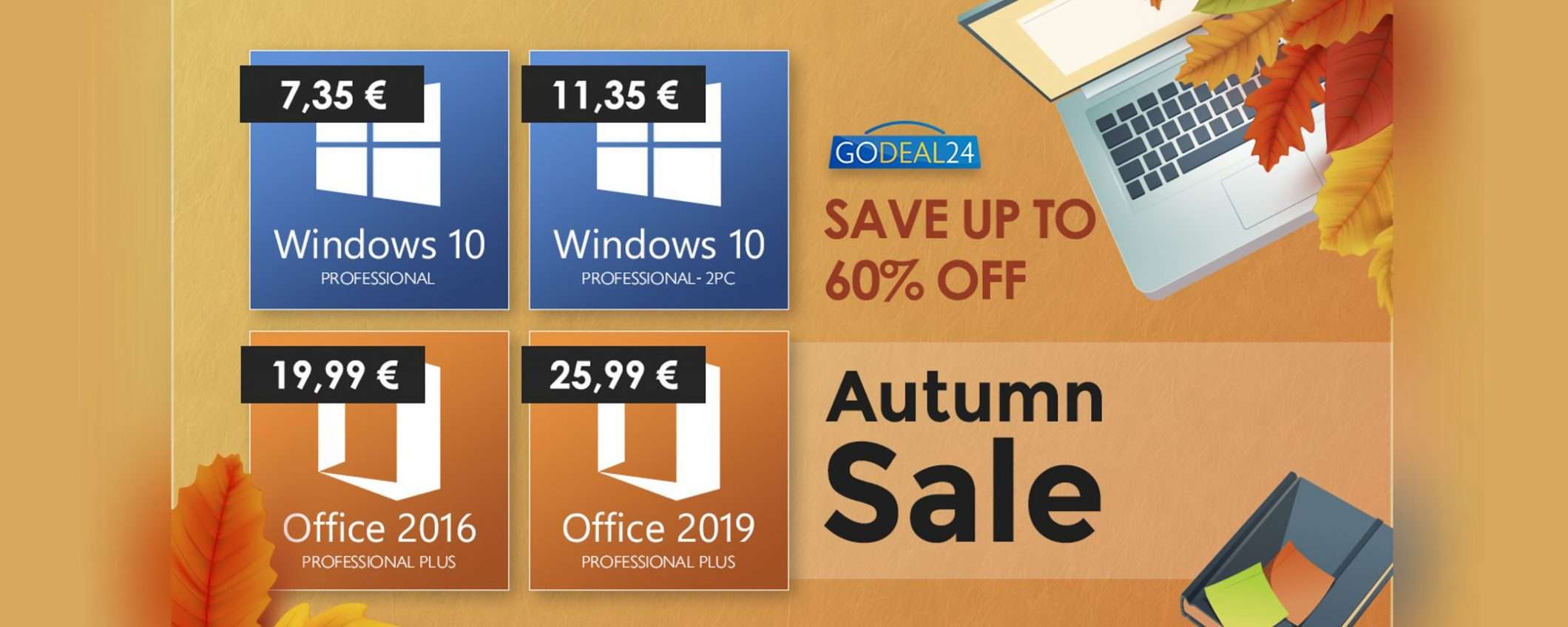Windows 10 a soli 7,35€ con i saldi autunnali GoDeal24.com