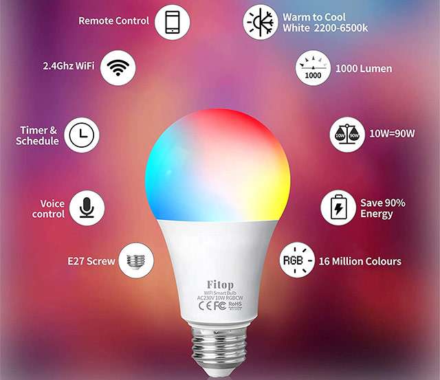 Le caratteristiche delle lampadine WiFi di Fitop