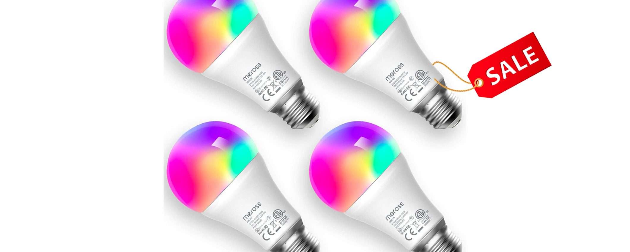 Lampadine Smart meross: kit da 4 in offerta con questo COUPON