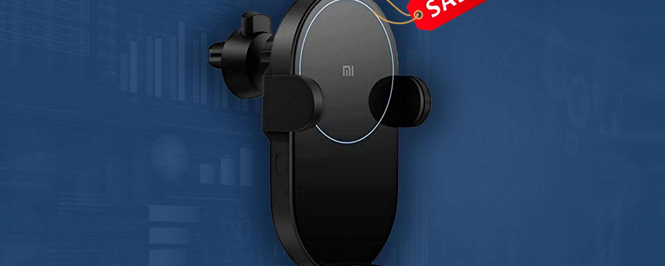 Offerte Xiaomi: supporto da auto per smartphone (Ricarica Wireless)