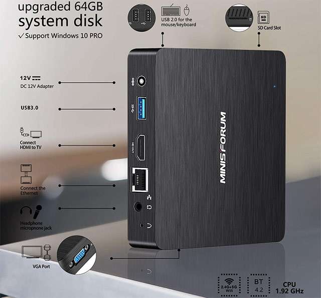 MinisForum Z83-F, Mini PC con processore Intel