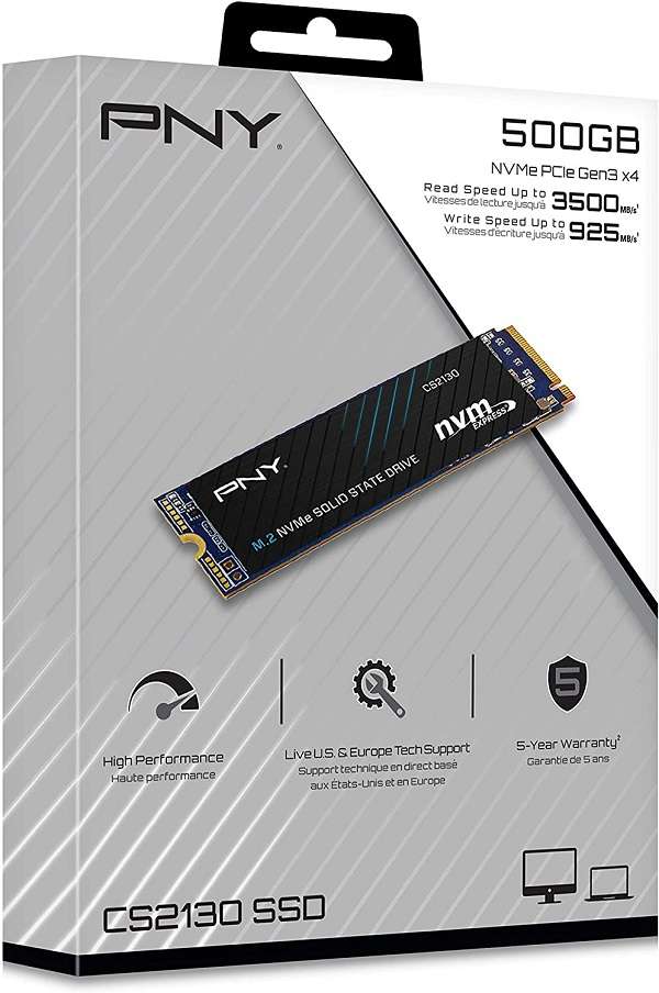 SSD NVMe PNY CS2130 500GB - 1