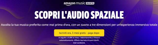 Amazon Music Unlimited - audio spaziale