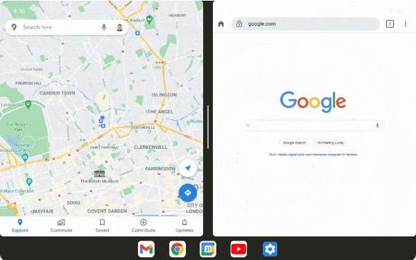 Android 12L split-screen