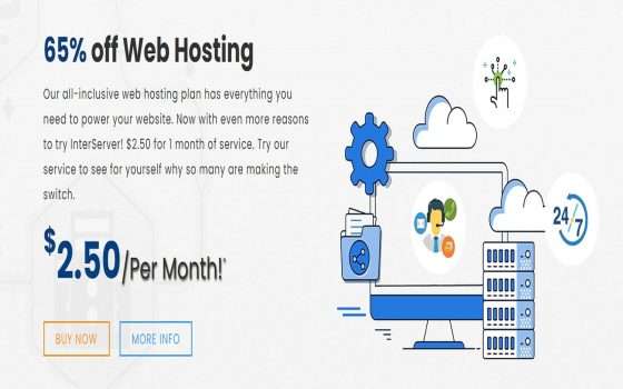 InterServer: hosting siti Web in offerta al 65% in meno
