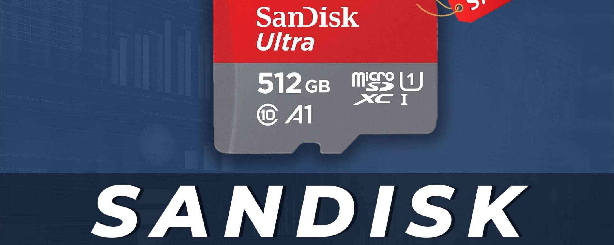 microSD SanDisk Ultra da 512GB in offerta al 19% di sconto